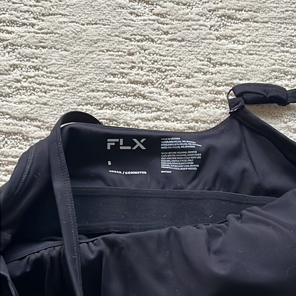 NWOT Women’s FLX Black Activewear Dress w Built-in-Shorts & Removable Padding - Picture 5 of 13